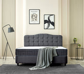Storage box spring Marrakech Velvet Anthracite 160x200