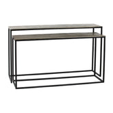 PTMD Black Iron Rechthoekige Sidetable