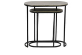 Mesa auxiliar S/2 máx 53x26x53 cm BOCOV bronce antiguo-negro