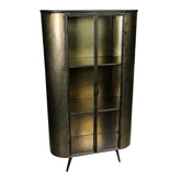 PTMD Spacer brass iron glass door cabinet tall