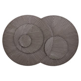 Thikra Brown double circles mdf wall panel carved to Only.
