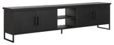 Supporto TV Beam n.2 grande, 4 porte, 2 ripiani aperti NERO