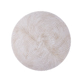Wiktor White MDF round wallpanel swirl carved S traduit en Only.