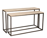 Zoah Black Travertine rectangle sidetable SV2