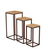 Zoah Copper mango wood square sidetable SV3
