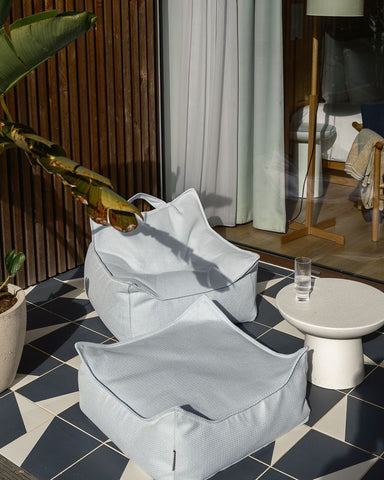 Wigiwama Outdoor Vierkante Poef - Blauw