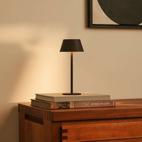 Milou Mocha Brown - Tafellamp zonder kabel L Modern, Design & 3 Light Modi