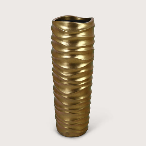 Vaas smal Wefy L goud D33 H98 translates to "Vase small Wefy L gold D33 H98"