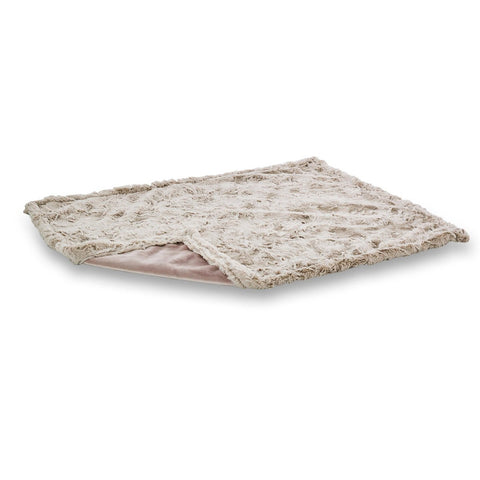 Deken COSY BEIGE - Elegante deken van imitatiebont