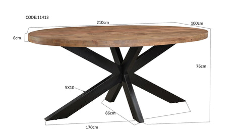 Robusto Oval 210 cm