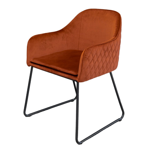 Benthe Rust Copper Velvet (set of 2)