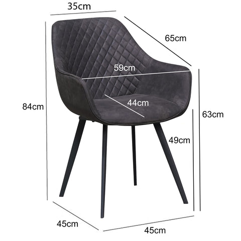 Luca Anthracite (set of 2)
