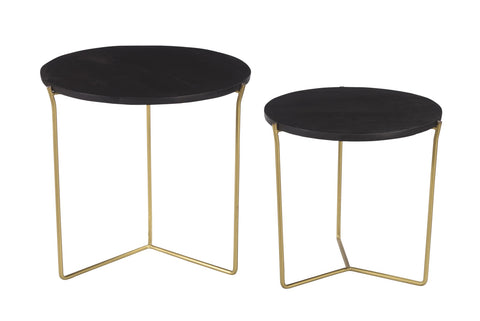Mason Negro/Brass Set de 2