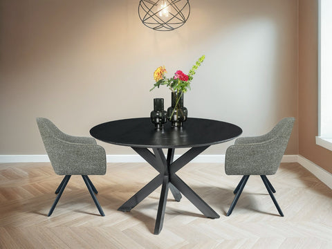 Oslo Preto Redondo 130 cm