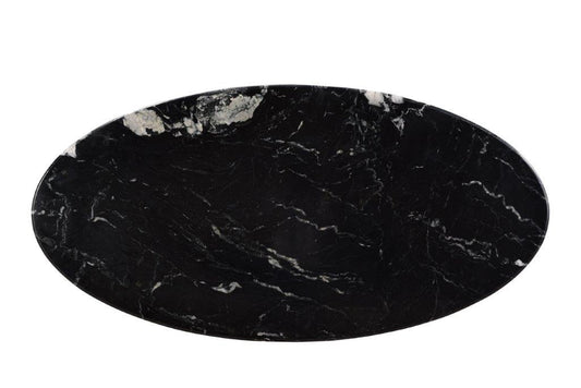 Marmor Oval Spinne Schwarz 180cm