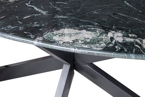 Marmor Oval Spinne Schwarz 180cm