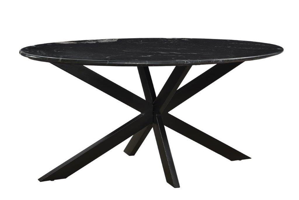 Marmor Oval Spinne Schwarz 180cm