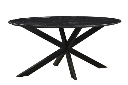 Marmor Oval Spinne Schwarz 180cm
