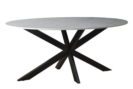 Mármol Oval Araña Blanco 180cm