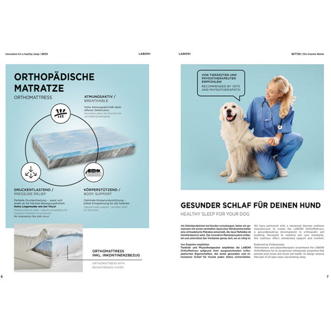 ORTHO hondenbed - GLAM SILVER
