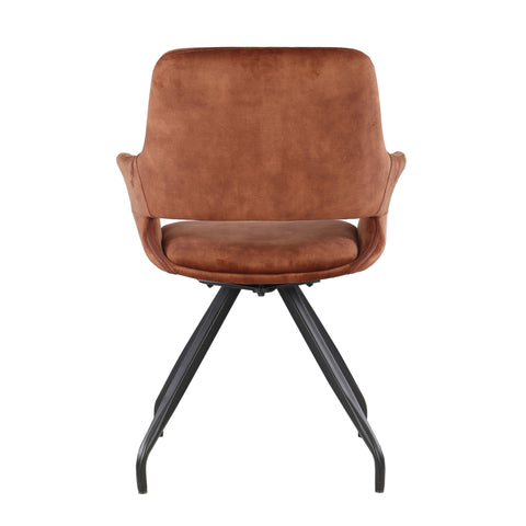 Eetkamerstoel Capp Rust Velvet Draaibaar (Set van 2) Livingfurn
