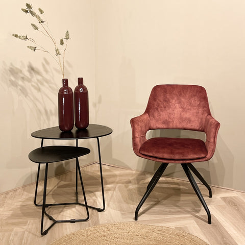 Eetkamerstoel Capp Rust Velvet Draaibaar (Set van 2) Livingfurn