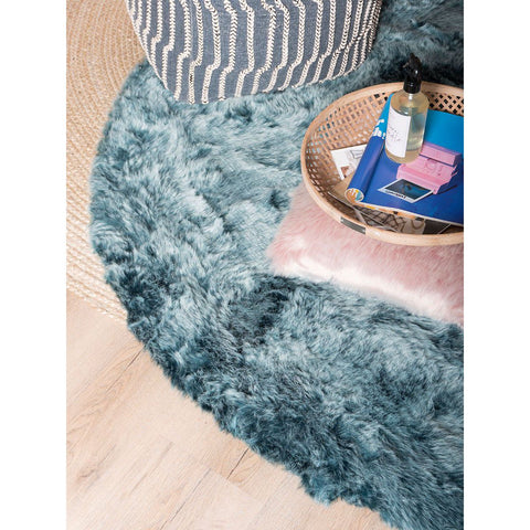 Vloerkleed Donsie Blue Rond ø180 cm