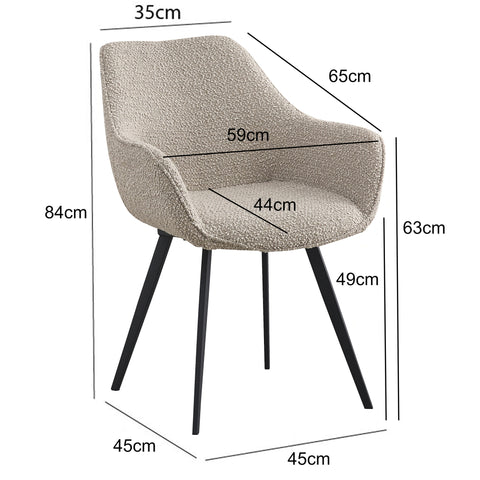 Luca Boucle Beige (set of 2)