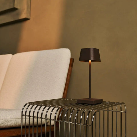 Sarphati Mini Mocha Brown Tafellamp - Draadloos Oplaadbaar & Dimbaar