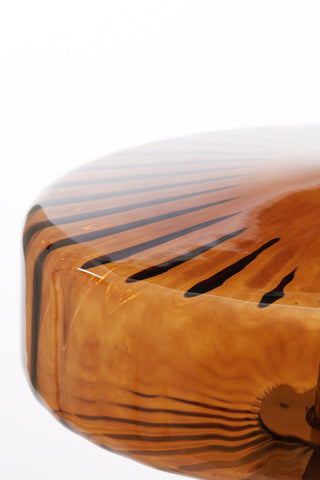 Tafellamp Pleat Bruin Goud Ø30x45 cm Light & Living