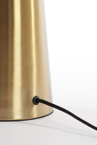 Tafellamp Pleat Bruin Goud Ø30x45 cm Light & Living