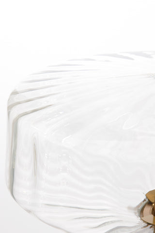 Tafellamp Pleat Helder Glas Goud Ø30x45 cm Light & Living