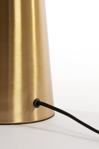 Tafellamp Pleat Mat Wit Goud Ø40x53 cm Light & Living