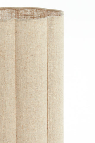 Tafellamp Fringe Naturel+Crème Ø20x70 cm Light & Living