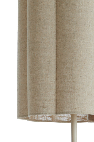 Vloerlamp Fringe Naturel+Crème Ø30x165 cm VT Wonen