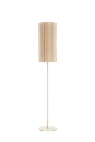 Vloerlamp Fringe Naturel+Crème Ø30x165 cm VT Wonen