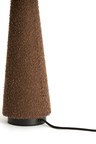 Tafellamp Ø30x61 cm DEVIA bouclé bruin