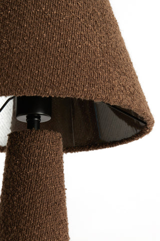 Tafellamp Ø30x61 cm DEVIA bouclé bruin