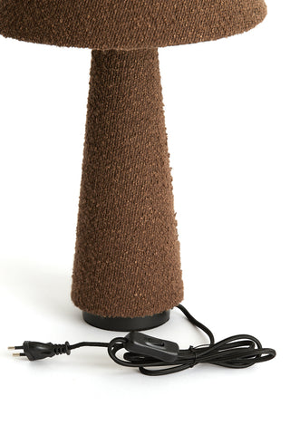 Tafellamp Ø30x61 cm DEVIA bouclé bruin