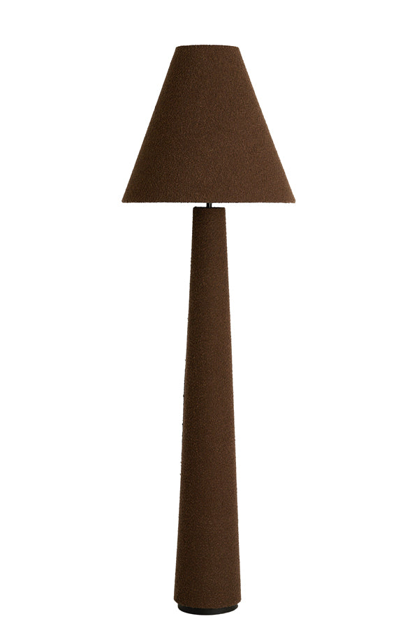 Vloerlamp Ø50x168 cm DEVIA bouclé bruin