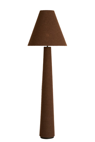 Vloerlamp Ø50x168 cm DEVIA bouclé bruin