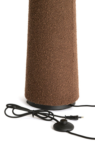 Vloerlamp Ø50x168 cm DEVIA bouclé bruin