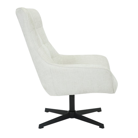 Fauteuil Naomi Pearl Draaibaar Wit Livingfurn