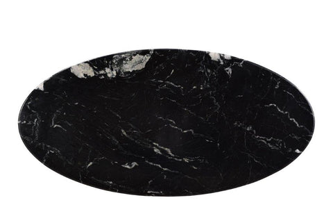 Marmor Oval Spinne Schwarz 180cm