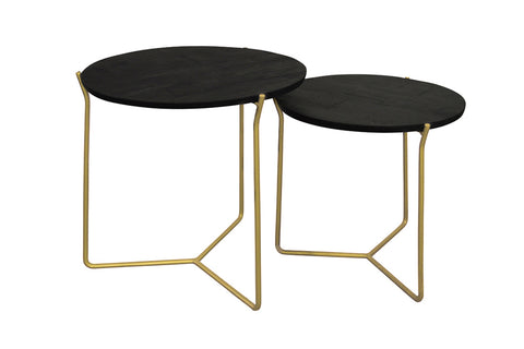 Mason Negro/Brass Set de 2