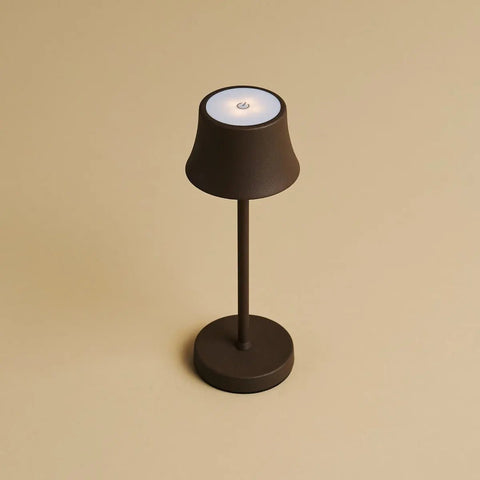 De pijp mini mokka bruin oplaadbare tafellamp - draadloos opladen, dimbare lamp en 3 lichte kleuren