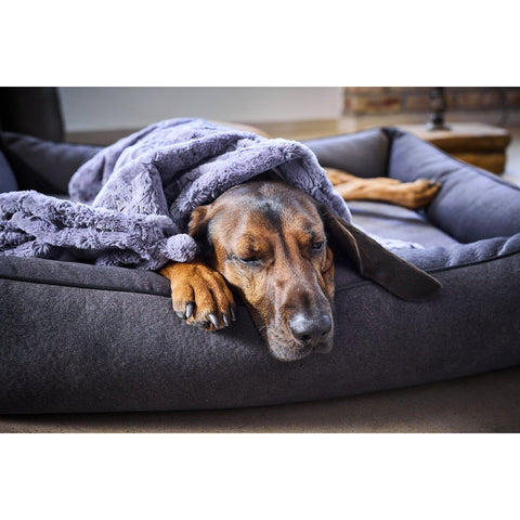 Deken COSY STONE - Elegante deken van imitatiebont
