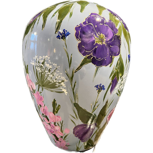 Handbeschilderde Vaas Kander summer flower blue
