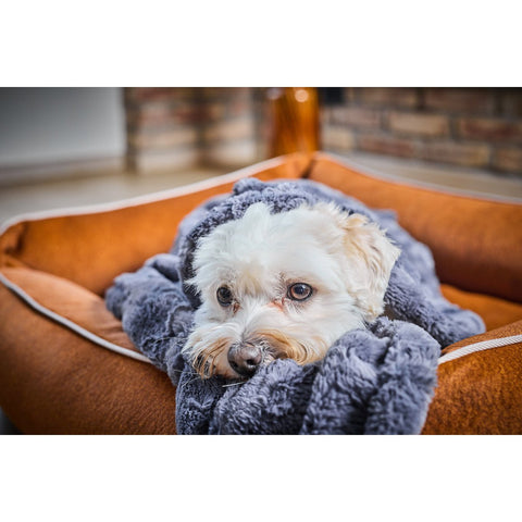 Deken COSY STONE - Elegante deken van imitatiebont