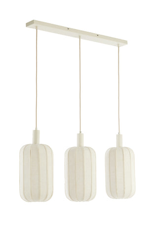 Hanglamp Tufia 3-Lichts 80x21x34 cm Crème Linnen Light & Living